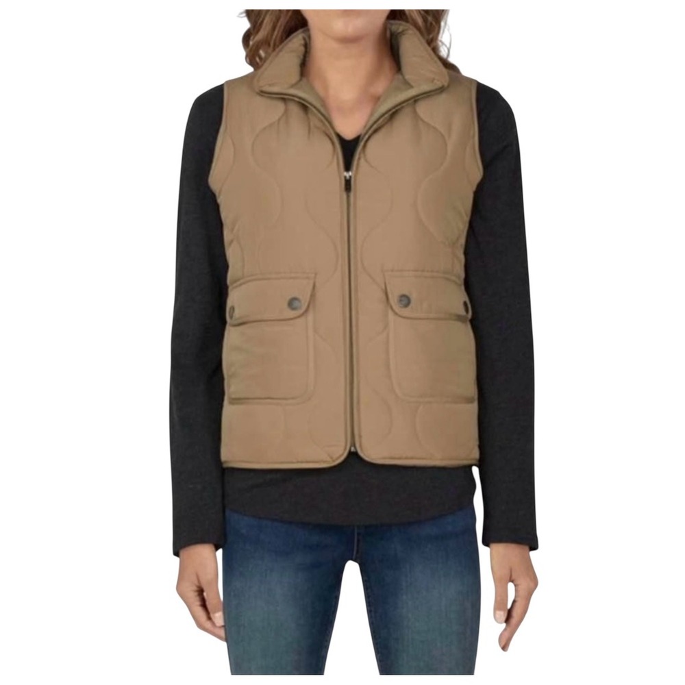 NEW Natural Reflections Quilted Vest in Golden Dune Colour Size Small